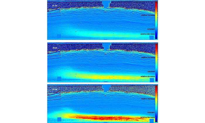Neutronen-Radiografie von Wasserablagerungen in der Isolierung von Flugzeugen. (Bild: casas)