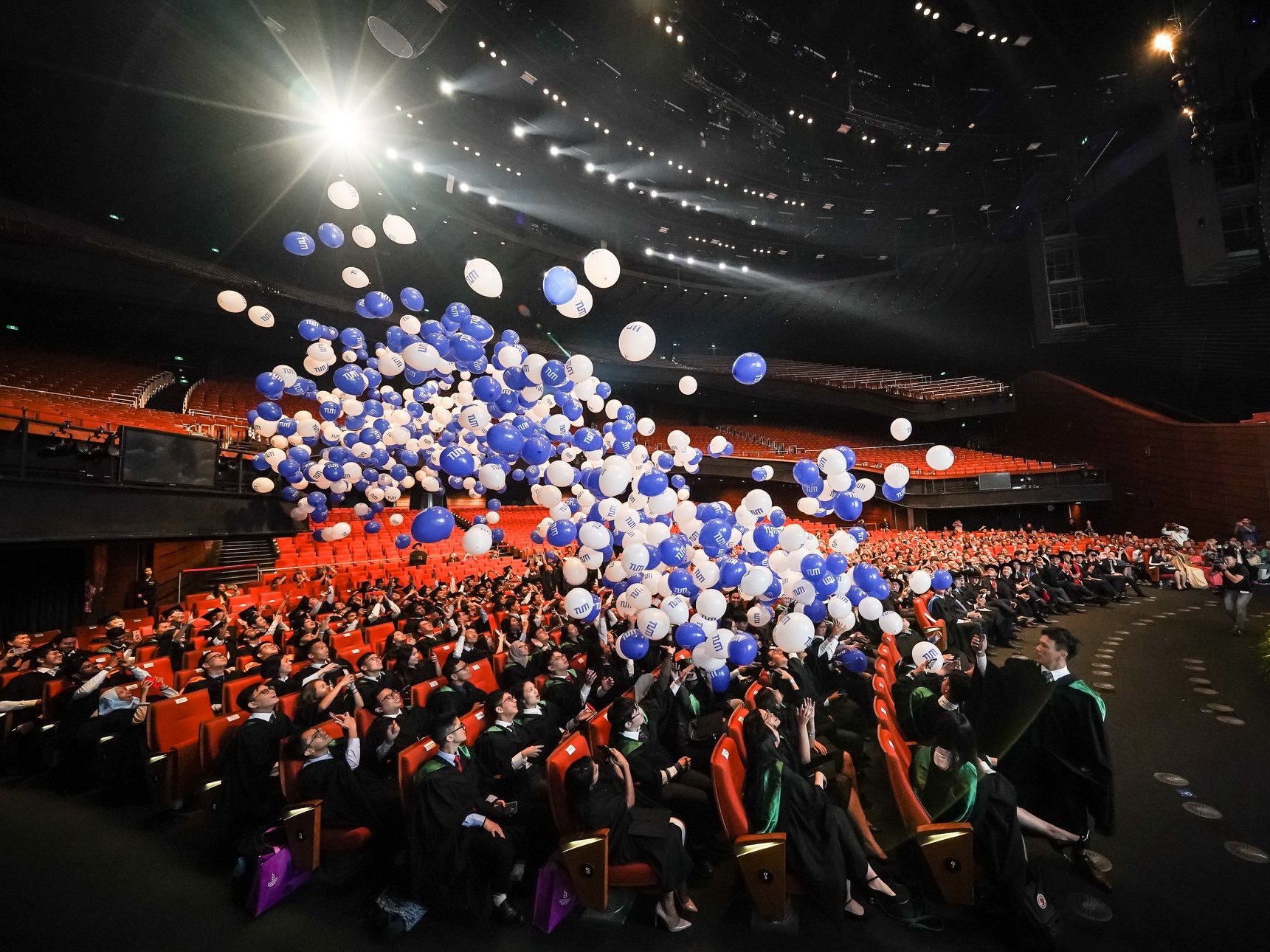 Balloons at the graduation ceremony TUM Asia