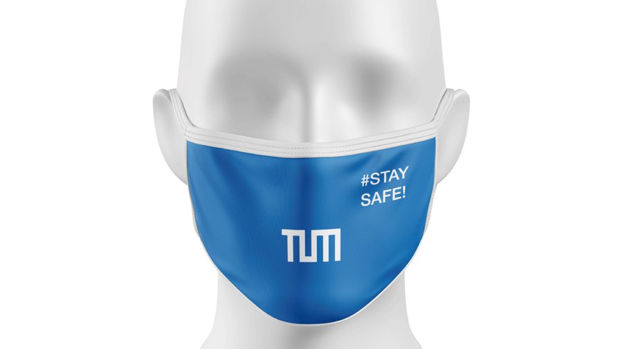 Community mask with TUM logo