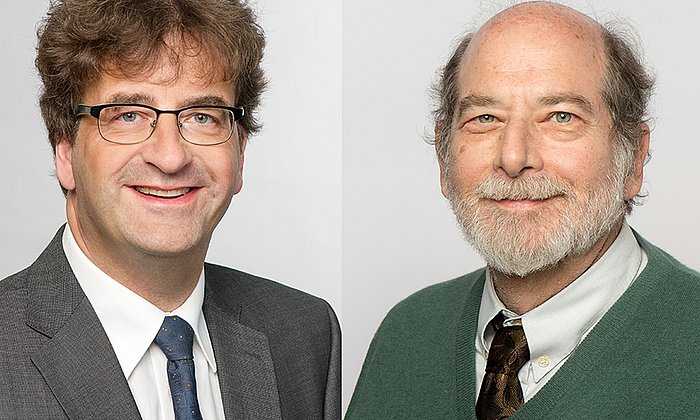 Professor Wolfgang Weisser (left) and Professor Thomas Lewinsohn. (image: A. Heddergott / TUM)