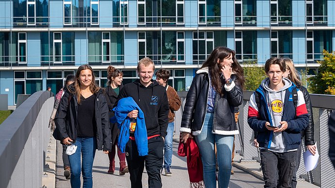 Students at the Weihenstephan campus