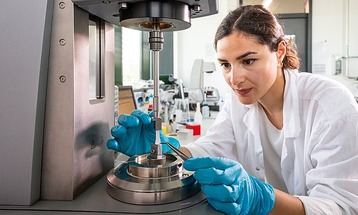 A researcher in a lab.