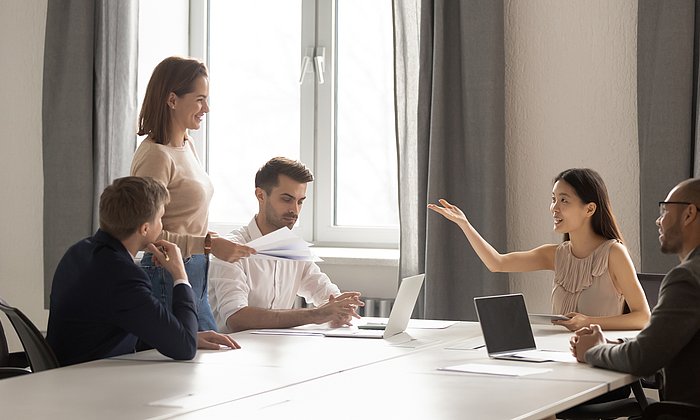 People at a training event