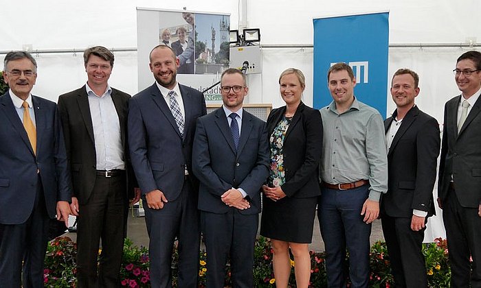 TUM-Präsident Herrmann stellt neue Professorinnen und Professoren am Campus Straubing vor.