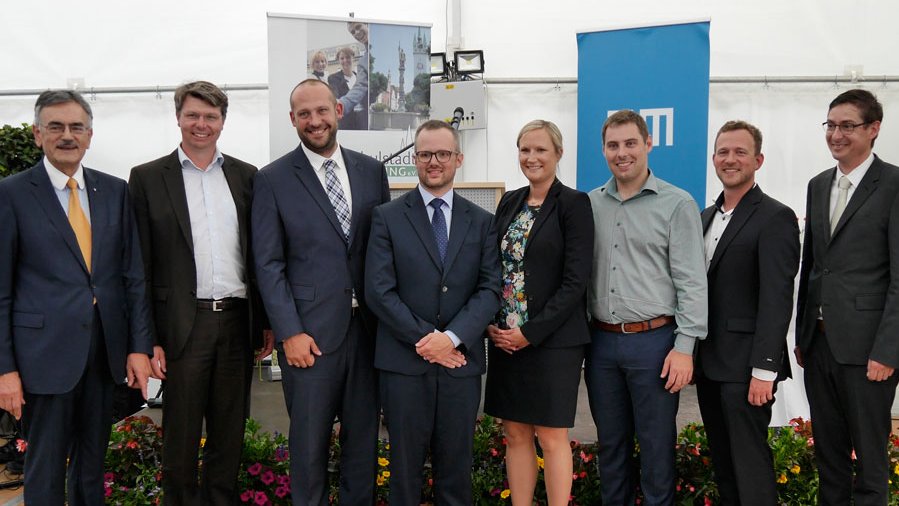 TUM-Präsident Herrmann stellt neue Professorinnen und Professoren am Campus Straubing vor.