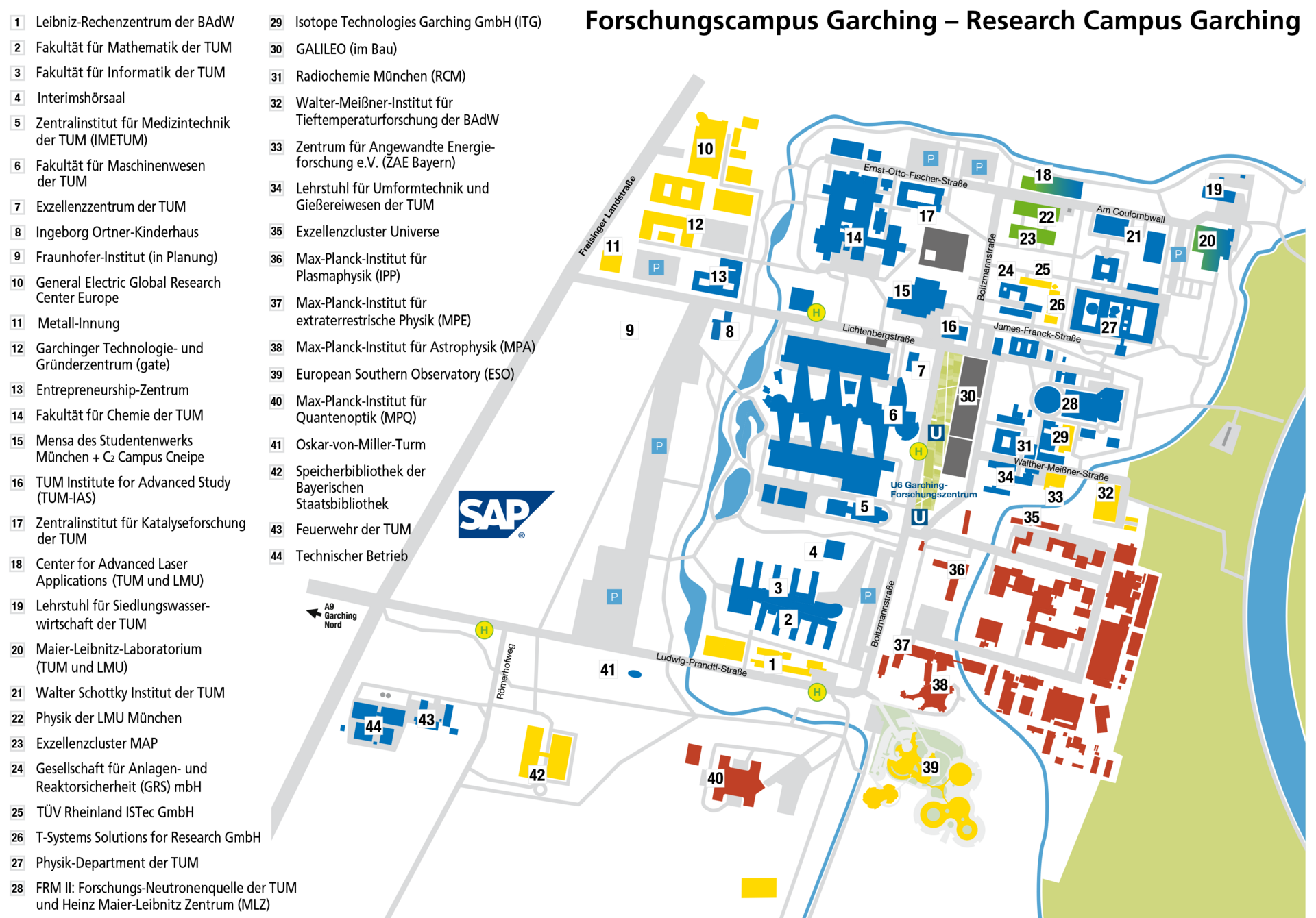 Location of the planned new building on the Garching campus. 