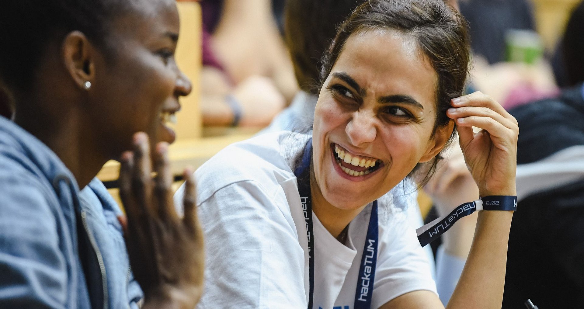 HackaTUM 2018 Teilnehmer:innen des HackaTUM 2018 in Garching bei München