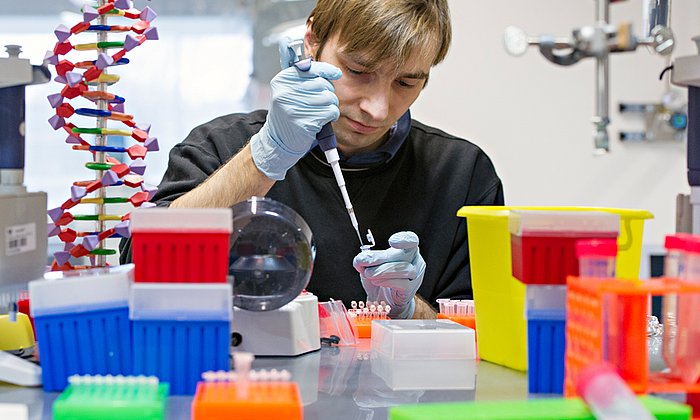 Labor am Lehrstuhl für Biophysik der TUM.