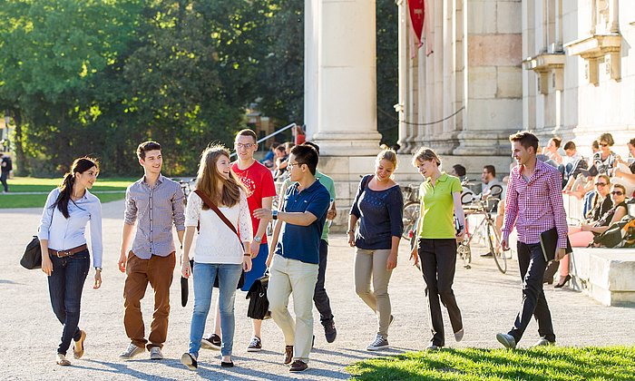 Students in the museum district