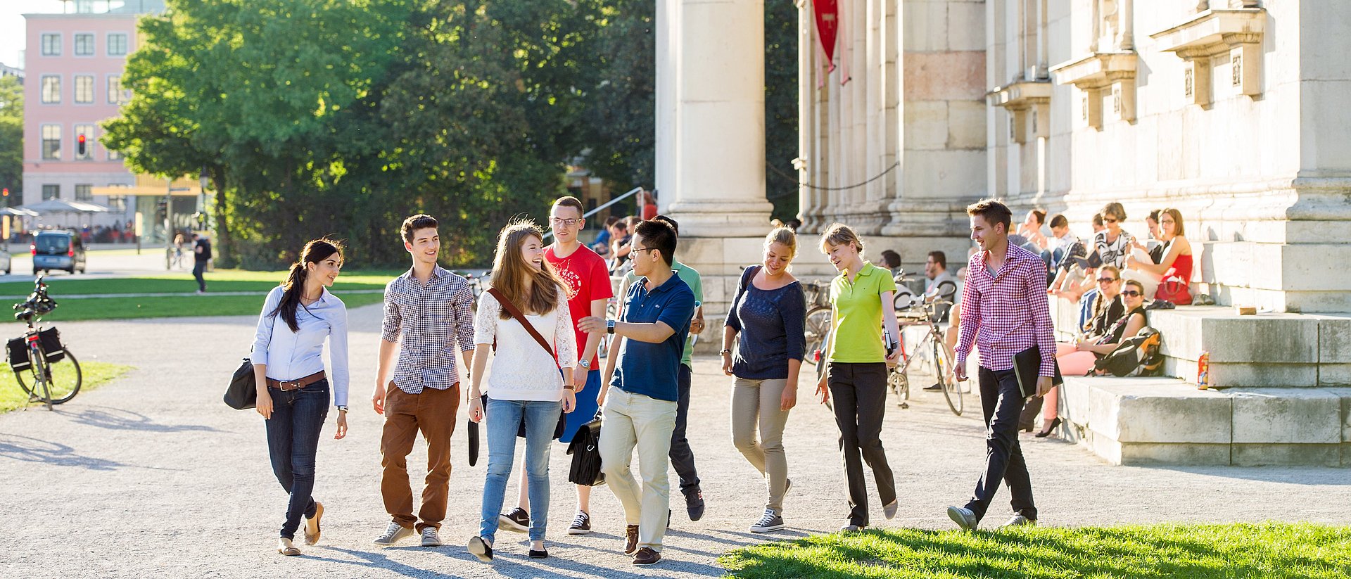 Students in the museum district