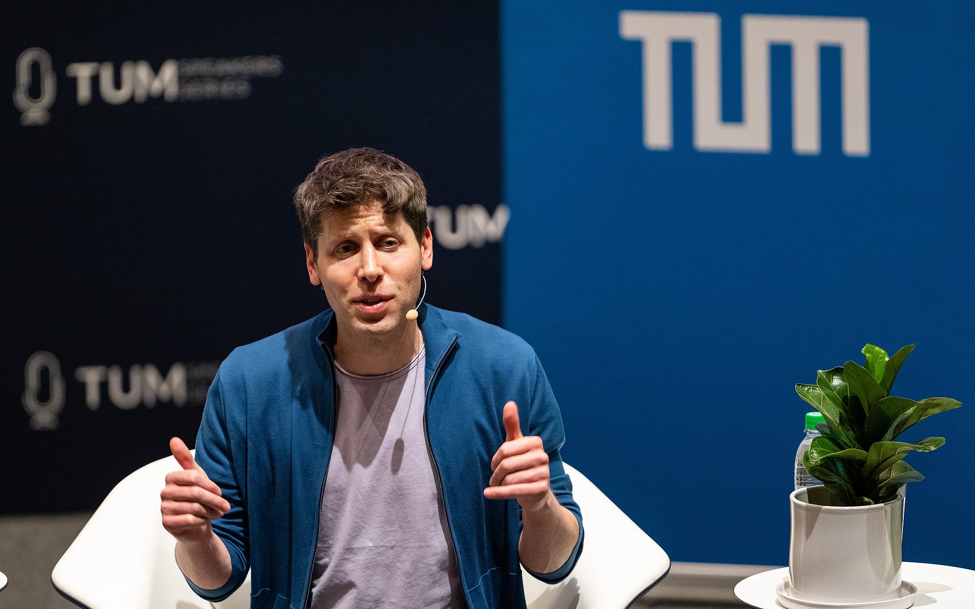 Sam Altman im Audimax der TUM