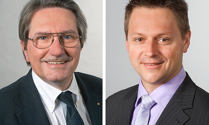 Prof. Thomas A. Wunderlich (links) und Prof. Stephan Freudenstein.