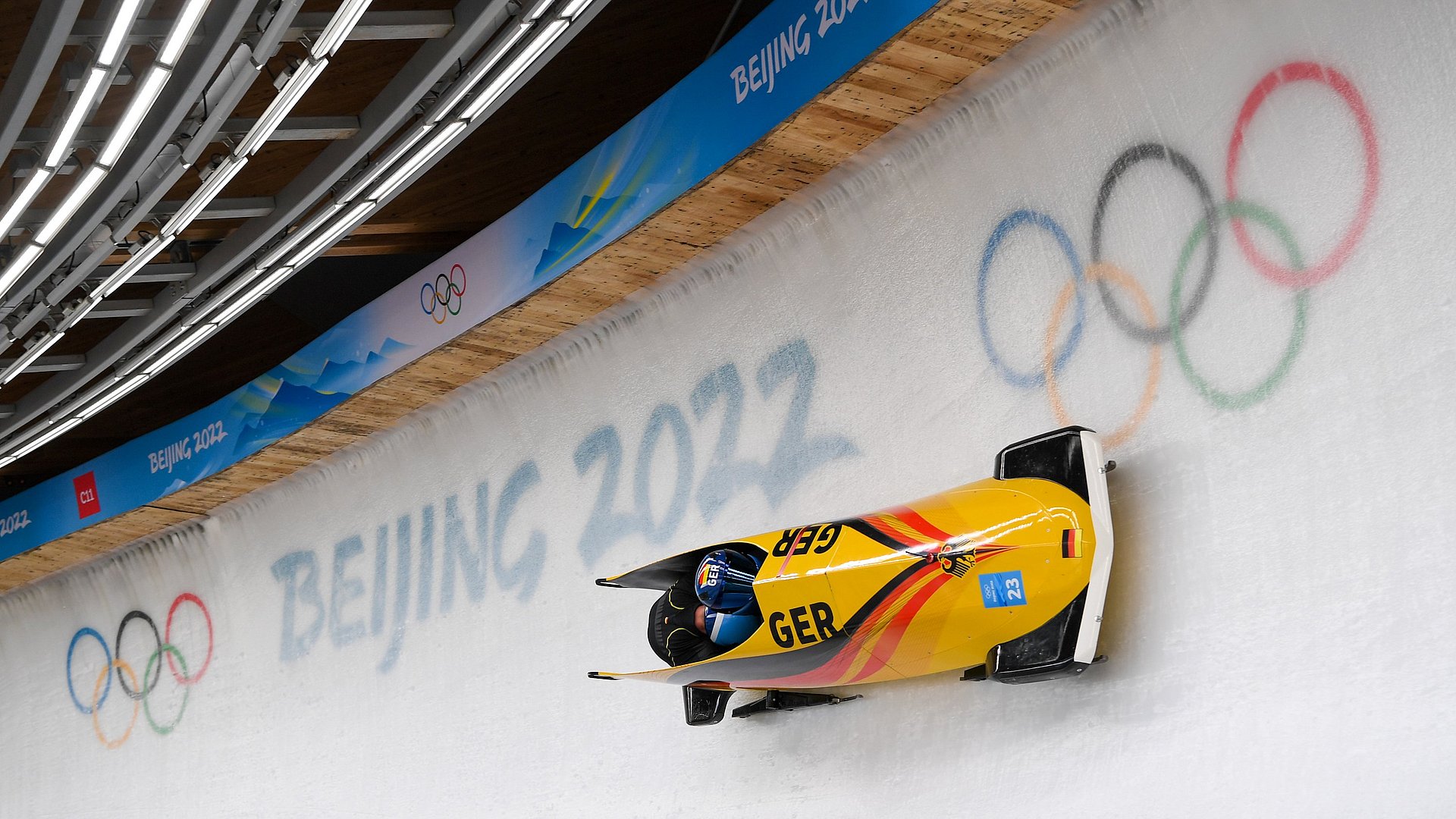Zweierbob Bauer und Lochner bei den Olympischen Spielen in Peking