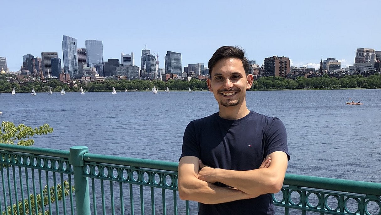 Master's student Nektarios Totikos in Boston