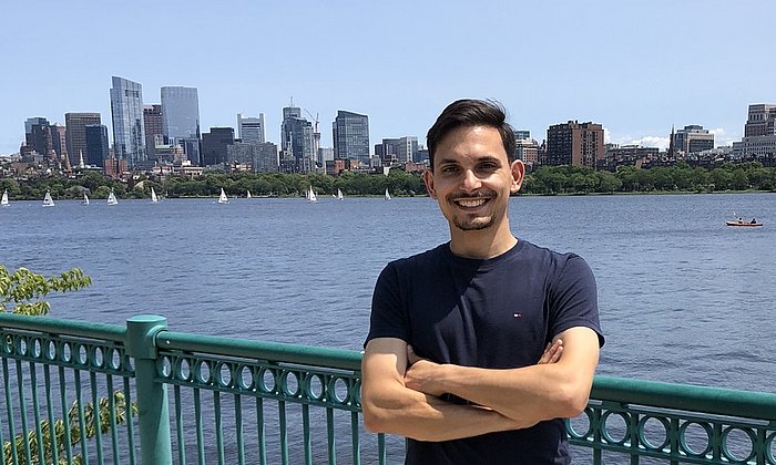 Master's student Nektarios Totikos in Boston