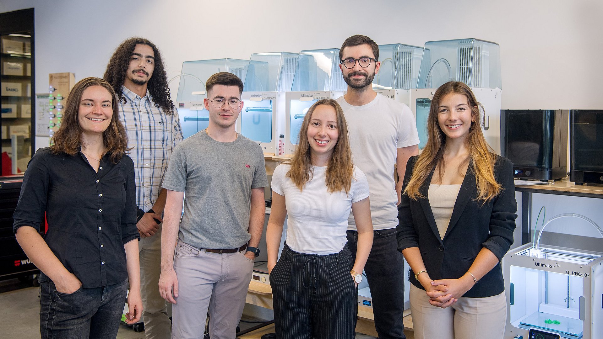 Team Aesthetics from TUM: Young Academy: Christina Schwalm, Zied Jaber, Ioan Daniel Cracun, Nina Dieminger, Matthias Pixner, Sophia Leiß (l.t.r.)