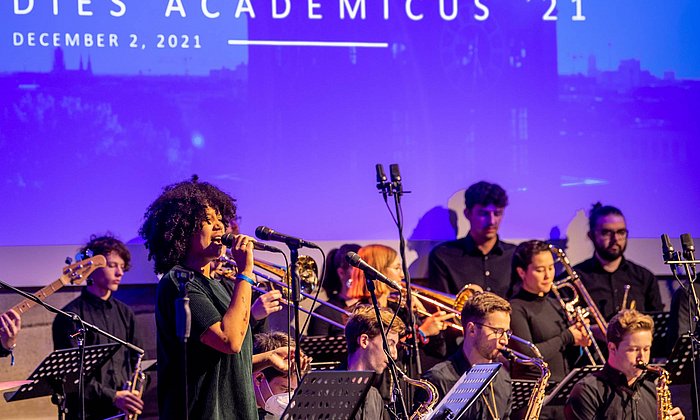  Live on stage: The TUM Jazzband at the Dies Academicus.