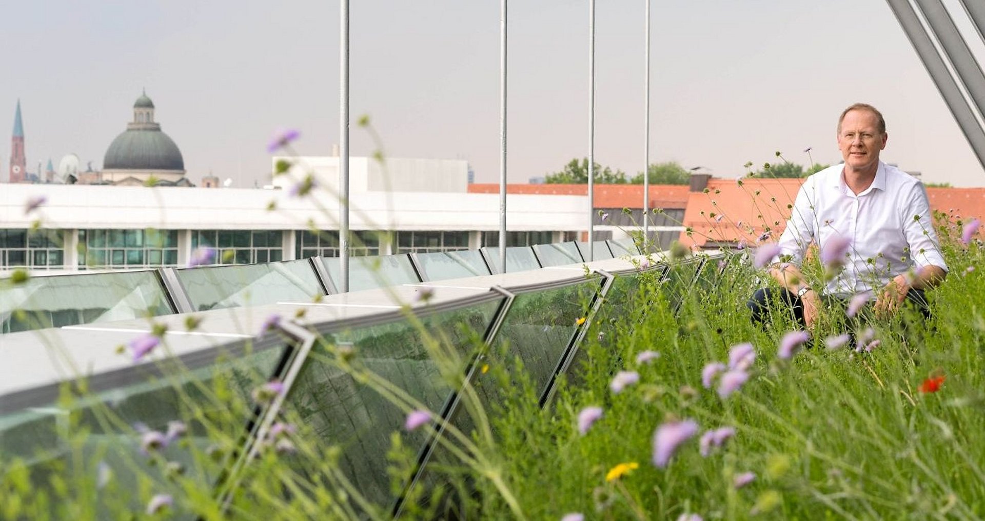 Werner Lang, Professor at Technical University of Munich, photographed at the roof top of the Oskar von Miller Forum.