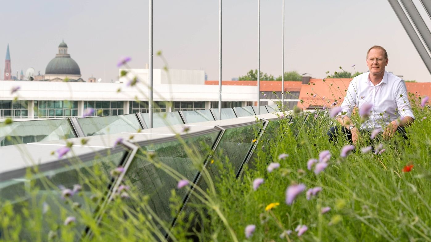 Werner Lang, Professor at Technical University of Munich, photographed at the roof top of the Oskar von Miller Forum.