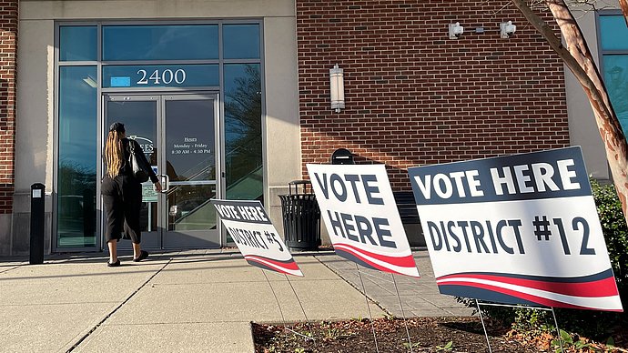 US-Wahl Ein Wahllokal in den USA