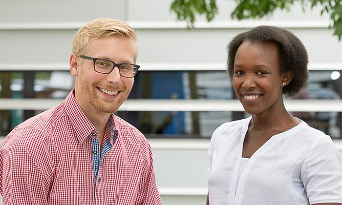 Stephan Wolf und Stipendiatin Anne Nyokabi