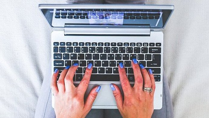 Person working on laptop