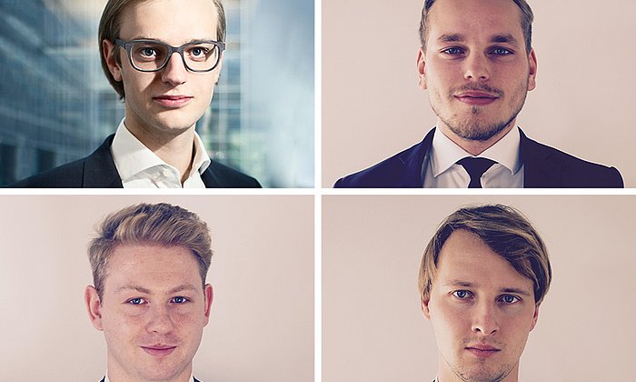 They belong to the top "30 Under 30": Alexander Rinke (Celonis), Sinan Denemec, Moritz Knoblauch, and David Fehrenbach (iuvas)