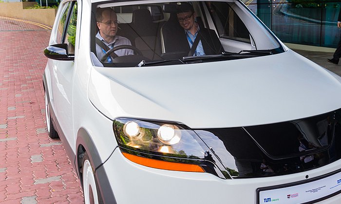 The world's first electric taxi for tropical megacities developed by NTU & Germany's Technische Universität München.