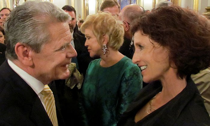 Bundespräsident Joachim Gauck und TUM-Vizepräsidentin Regine Keller bei der Eröffnung des Deutsch-Brasilianischen Jahres.