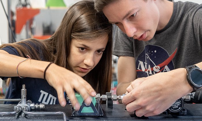 Students of the Hyperloop project team