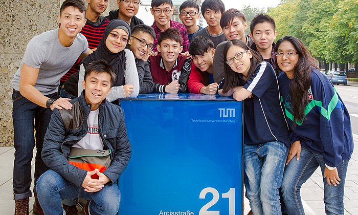 TUM Asia Studierende während ihres Studienaufenthalts in München. (Foto: A. Heddergott)