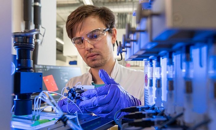Scientist works in a research lab of the Center for Translational Cancer Research at Technical University of Munich.
