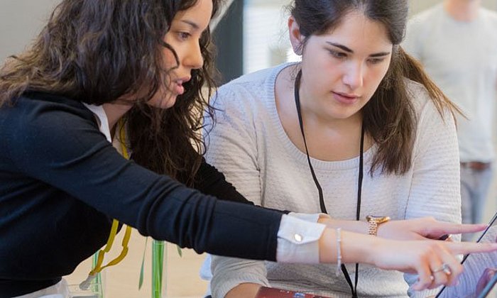 Teilnehmerinnen des Workshops Think.Make.Start von TUM und UnternehmerTUM. (Bild: A. Heddergott / TUM)