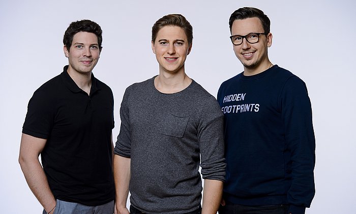 KONUX-founders Denis Humhal (left), Andreas Kunze (center) and Vlad Lata.