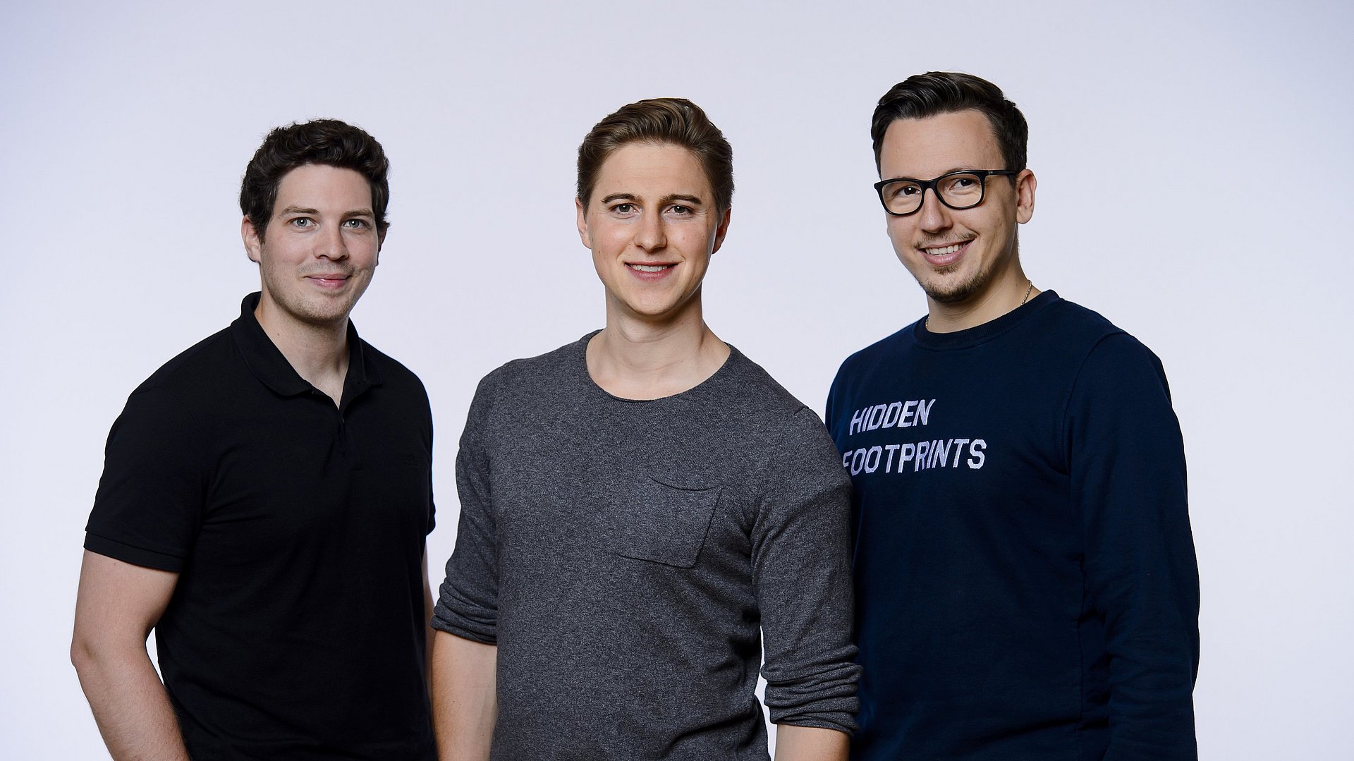 Die Konux-Gründer Denis Humhal (links), Andreas Kunze (mitte) und Vlad Lata.