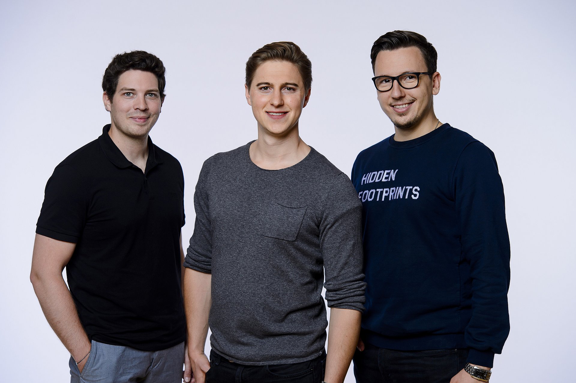 KONUX-founders Denis Humhal (left), Andreas Kunze (center) and Vlad Lata met at TUM. (image: Blende11 Fotografen / Konux) KONUX-founders Denis Humhal (left), Andreas Kunze (center) and Vlad Lata.