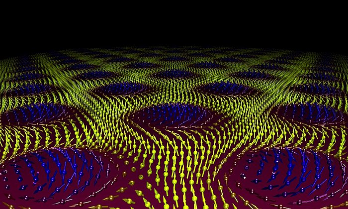 A grid of magnetic vortex structures