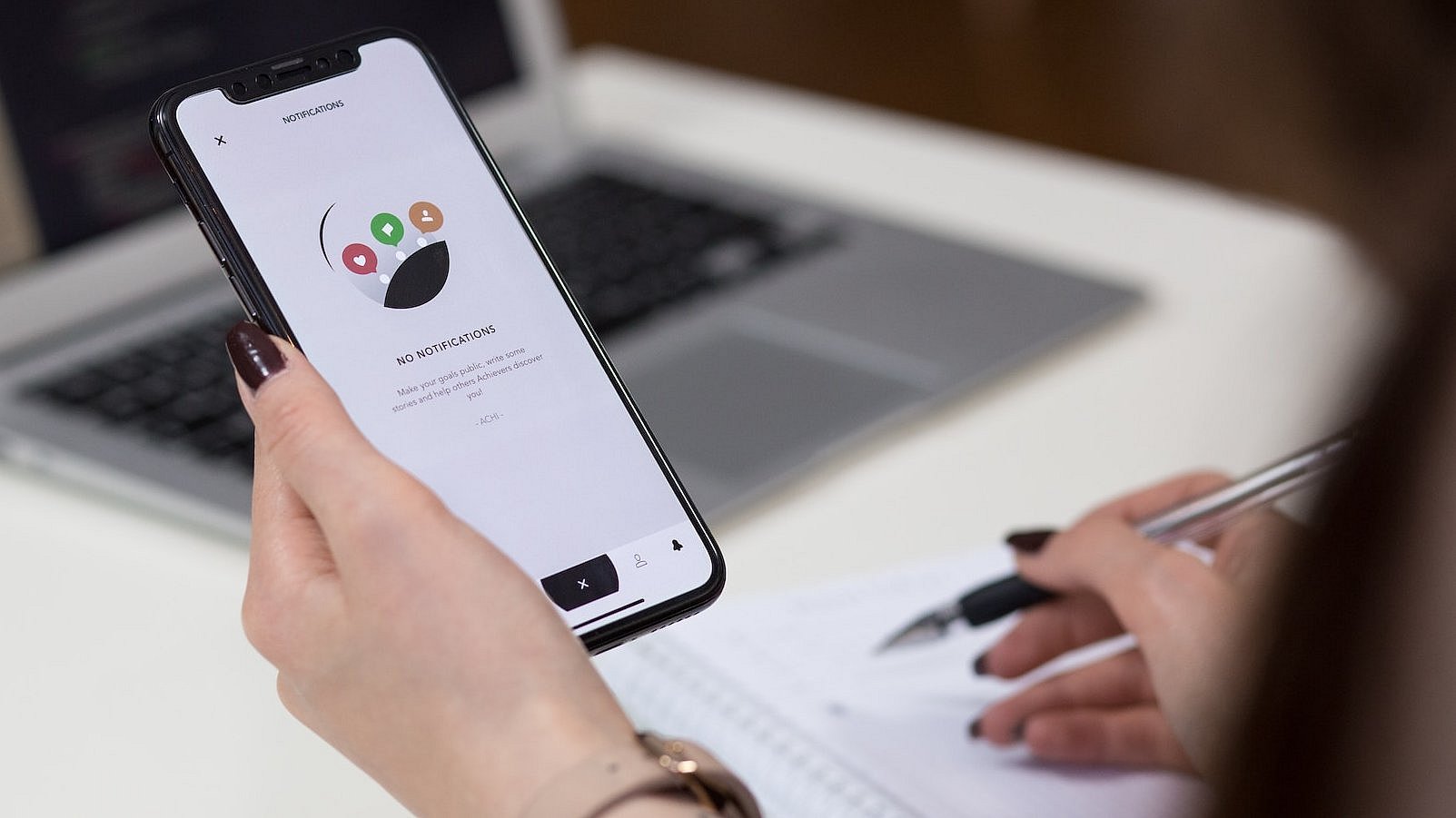 Smartphone-App Ansicht einer App auf einem Smartphone