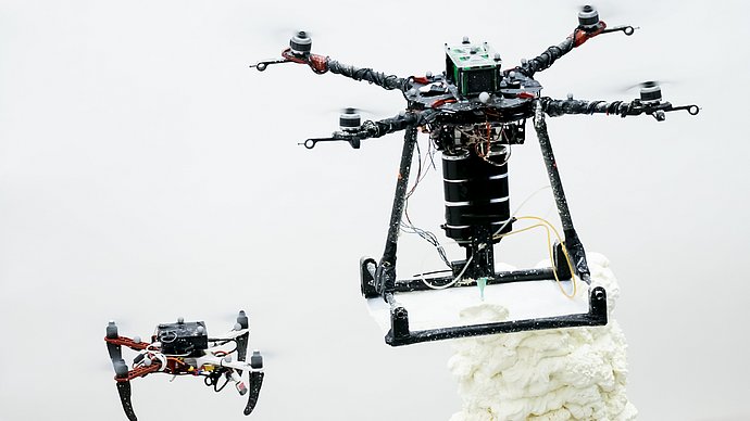 Two drones used for the Aerial-AM project.