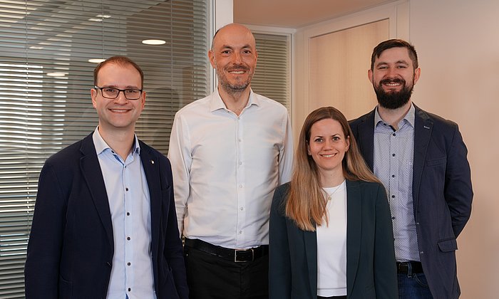 Das smartbax-Team um Dr. Robert Macsics, Prof. Stephan Sieber, Dr. Sylvia Varland und Dr. Eric Juskewitz.