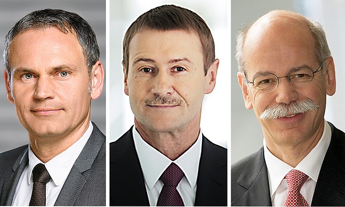 Dr. Oliver Blume, Klaus Helmrich und Dr. Dieter Zetsche