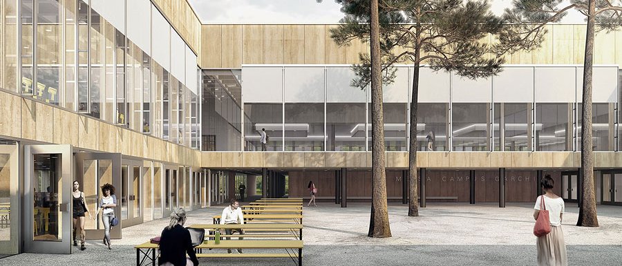 Will be finished in 2018: The new canteen in Garching, as planned by the architects. (Image: meck architekten gmbh)