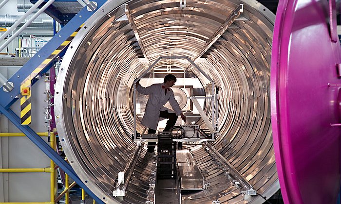 Versuch in der Forschungs-Neutronenquelle
