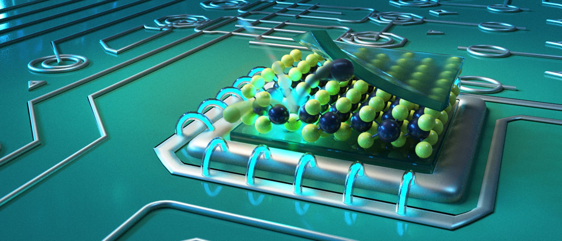 Fehlstellen in dünnen Molybdänsulfid-Schichten, erzeugt durch Beschuss mit Helium-Ionen, können als Nano-Lichtquellen für die Quantentechnologie dienen.