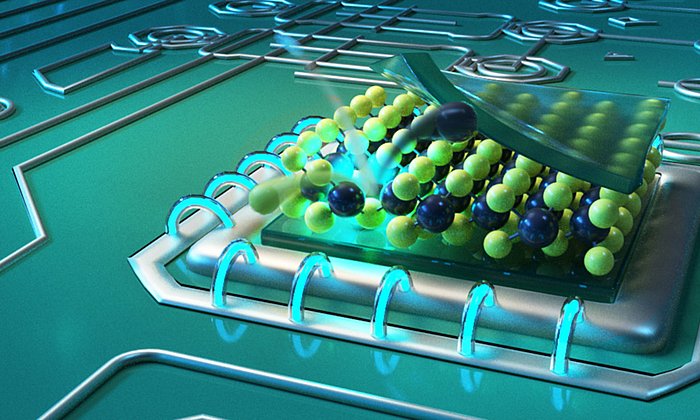 Fehlstellen in dünnen Molybdänsulfid-Schichten, erzeugt durch Beschuss mit Helium-Ionen, können als Nano-Lichtquellen für die Quantentechnologie dienen.