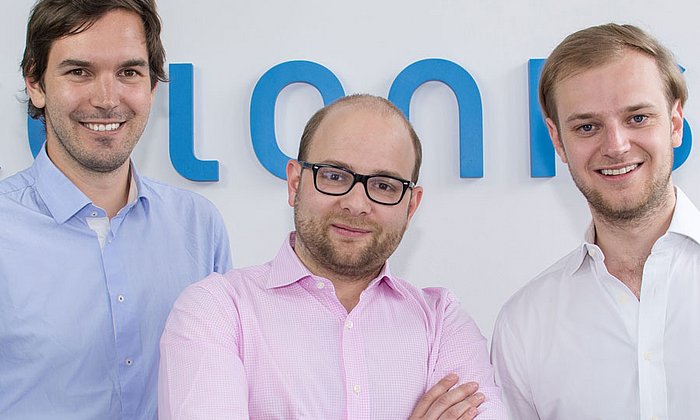 Celonis-Gründer Martin Klenk, Bastian Nominacher und Alexander Rinke