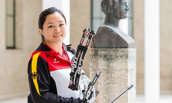 The 2016 Paralympics in Rio? TUM student Vanessa Bui hopes to qualify. (Photo: Astrid Eckert)