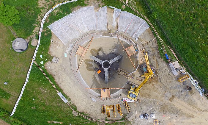 The ROMY ring laser under construction in 2016.