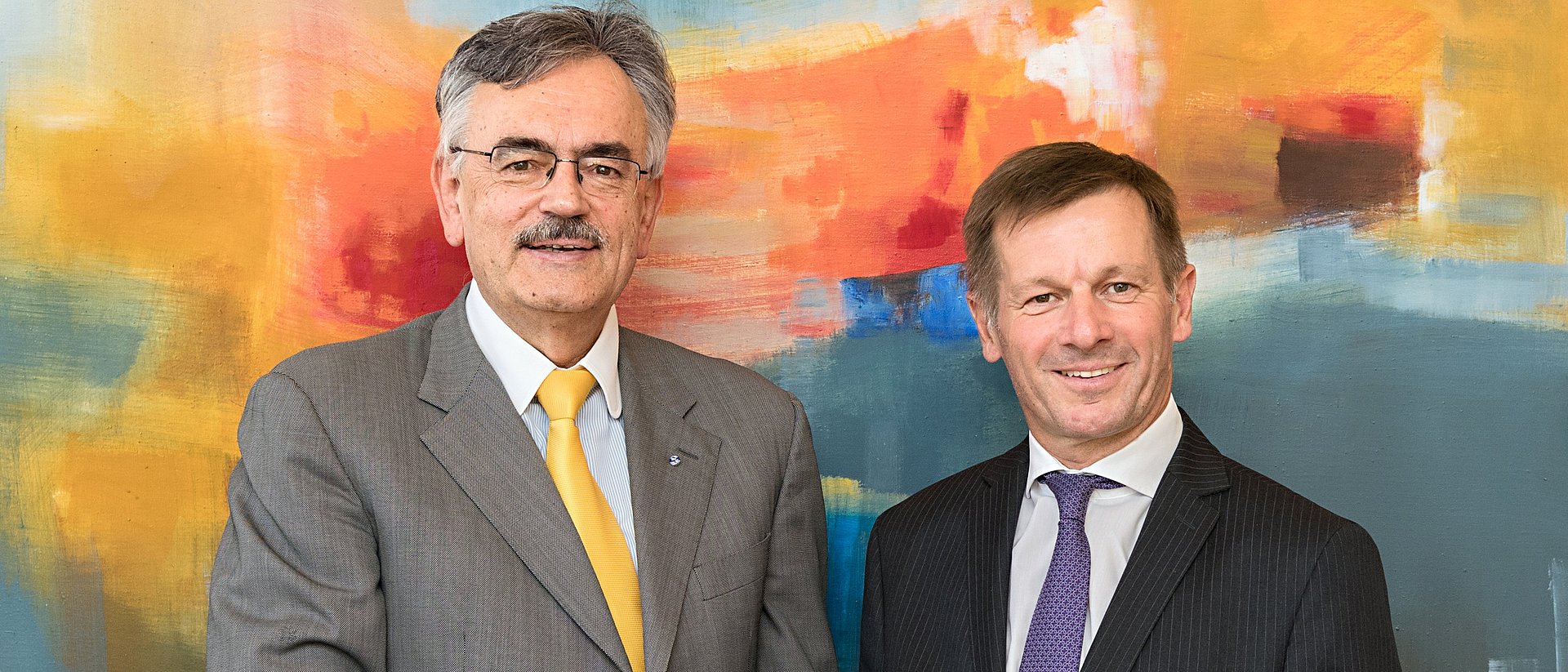 Prof. Wolfgang A. Herrmann und Dr. Martin Gall, Chief Technology Officer bei DRÄXLMAIER.