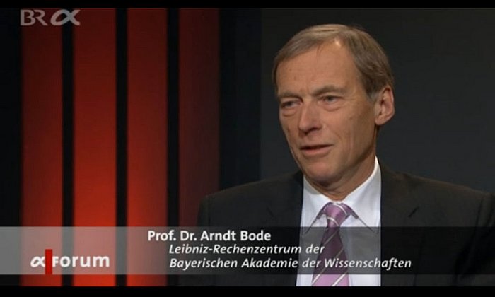 Professor Arndt Bode zu Gast im BR alpha-Forum (Foto: BR alpha/alpha-Forum)